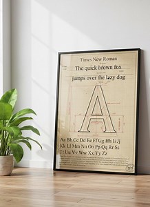 Times New Roman Font Blueprint Poster, Typography Wall Art, Office Decor (digital Download) - Etsy Canada