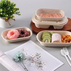 [Hot Item] High Quality Degradable Disposable Pulp Lunch Box Can Be Composted Takeaway Box