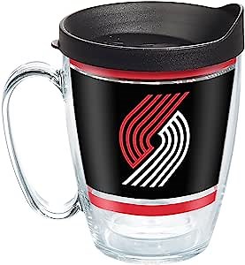 Tervis Made in USA Double Walled NBA® Portland Trail Blazers Insulated Tumbler Cup Keeps Drinks Cold & Hot, 16oz Mug, Legend