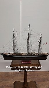 Mid Century Model of Clipper Ship Boat Maritime Cutty Sark #cuttysark #clipper #maritimeantiques #ships #boats #Canonburyantiques #shipmodel | Canonbury Antiques