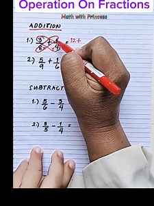 How to Add, Subtract, Multiply and Divide Fractions #math #mathwithprincess #mathviral #mathlessons #mathematics #mathreview #mathtricks #mathshortcuts #OperationOnFractions | Math with Princess