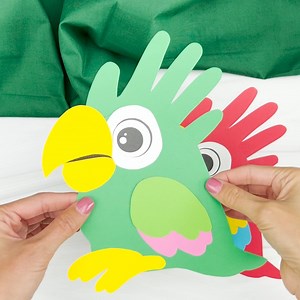 6.8K views · 150 reactions | 列 Handprint Parrot Craft ✂️ Get the template on the blog | Simple Everyday Mom | Facebook