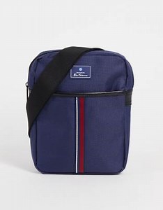 Ben Sherman stripe crossbody bag in navy | ASOS