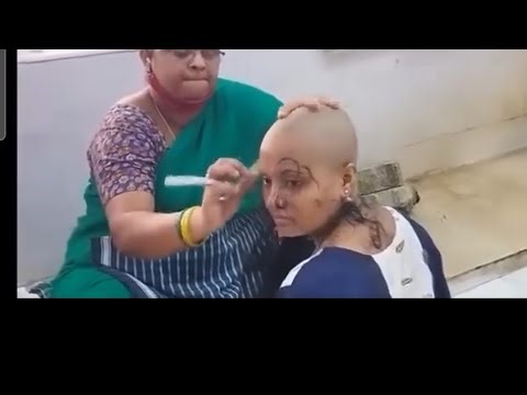 Beautiful college girl mundu nose peirce Headshave 3