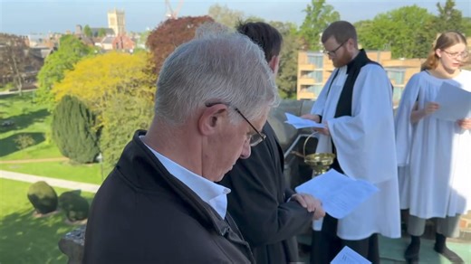 ☀️ It was a glorious morning for our Ascension Day service conducted from the rooftop. Here’s a snippet filmed by Head Porter Simon Durrant. | Jesus College, Cambridge