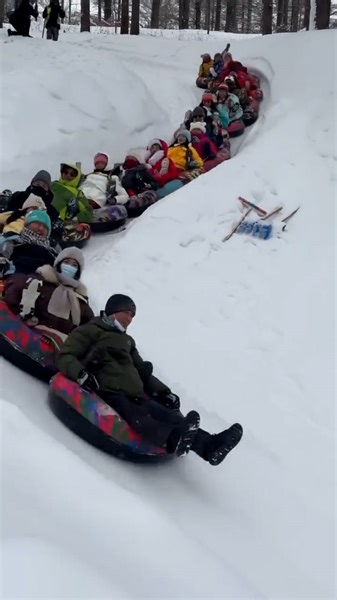 Looking for a fun snow-tubing trip in China? If so, Yulongxi Forest Park in Fushun, Liaoning, could be your next holiday destination. #SharedFuture10Years #Happy2024 #YearOfLoong #FunChina | China Plus Culture