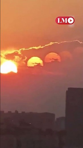 ¡Qué vista increíble! Se vieron siete soles en China