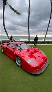 The Ferrari F40 LM makes its entrance at the Cavallino Classic Palm Beach.
