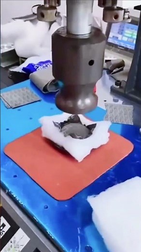 Fast technique for making sponges using a pressing machine #sponges #pressingmachine #technique