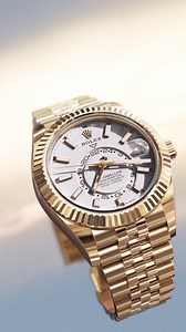 35K views · 1.1K reactions | The symphony of reflections. Sophisticated, technical and distinguished, the Oyster Perpetual Sky-Dweller in 18 kt yellow or Everose gold is now available with a Jubilee bracelet. Designed to enable tireless travelers to rapidly find their bearings, the ROLEX Sky-Dweller reaffirms its elegance and is a delight to the senses. #Rolex #SkyDweller #WatchesandWonders2024 | James & Sons Fine Jewelers | Facebook