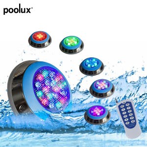 [Hot Item] RGB Color Piscina Light Stainless Steel Flat Type Wall Mounted Underwater Pool Light