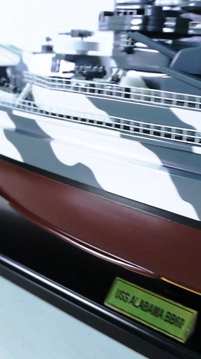 USS Alabama BB-60 Available at: https://omhusa.com/productsdetails.asp?item=B408 #USSAlabama #BB60 #handcrafted #modelship #art #modelboat #omhusa #craft #handmade #bttleship #WWII | Ship Model