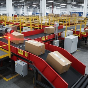 Ai-Optimized Cargo Sorting System - Conveyor, Scanning & Parcel Separation for Smart Warehouse