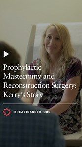 When Kerry learned she had a high risk of breast cancer and was positive for the BRCA2 gene mutation, she knew she needed to take action. Hear Kerry share more of her story and why she decided to go forward with having a preventive mastectomy and breast reconstruction surgeries to manage her risk for breast cancer. bit.ly/3sRPDW9 Center for Restorative Breast Surgery | Breastcancer.org