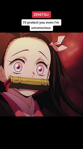 Zenitsu: I'll protect you even I'm unconscious 😍 #nezuko