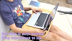 Portable Lap Desk, Lap Laptop Desk with Pillow Cushion with Anti Slip Strip for Home Office Students Use as Computer Laptop Stand