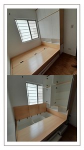 4.5K views · 44 reactions | Two-Tone Milk Oak and White Duco Paint Finish Bed Frame with Concealed Storage, Drawers, and a Headboard Closet for a Stylish and Functional Bedroom Upgrade. | Persquare | Facebook