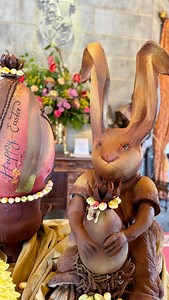 5K views · 1.1K reactions | Behind the scenes, our brilliant Pastry Chef Chandima has been hard at work crafting something truly extraordinary. This year’s Easter chocolate display has now taken its place in reception—a whimsical creation born of skill, imagination, and a whole lot of care. If you’re visiting us this weekend, prepare to be delighted.​ #DromolandCastle #TheHomeOfLightheartedLuxury | Dromoland Castle Hotel & Country Club | Facebook