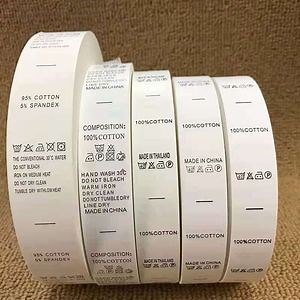 [Hot Item] Custom Logo Nylon Taffeta Satin Polyester Printed Silk Labels White Black