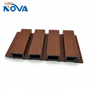[Hot Item] Outdoor Waterproof Mildew-Proof Wood Plastic Composite WPC Fluted Wood Cladding Exterior WPC Cladding Wall