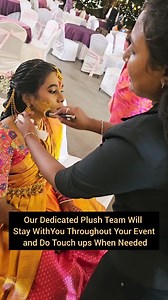 Puberty Function Makeover..Plush Makeup Artist Work.. Trained by Santhoshi Srikar ⚜️Book your Big Day at PLUSH and get all these advantages👇 🔸️PLUSH team stays with you for touch-ups during photo sessions, and till u remove your makeup and hairstyle. They will stay to help you out when required. 🔸️One to one or video call session with Santhoshi Srikar to discuss the look and your preferences. 🔸️top to toe Bridal Jewelry Rental Free for PLUSH Brides. You can choose from our wide ranges. 🔸️25
