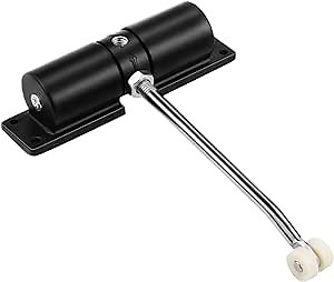 Safety Spring Door Closers, Adjustable Closing Door Hinge, Zinc Alloy High Performance Automatic 30 kg for Automatic Closing of The Door (Black)