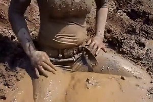 Jeans stuck in mud