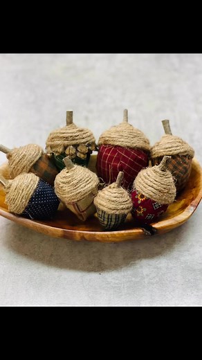 3.9K views · 85 reactions | Making Beautiful fall decor in the Sorority that is not only beautiful for the cottage but a great accent for your home. #craftideas #fallcrafts #fabriccrafts #simplefalldecor #cottagedecor #fabricacorns #acorncrafts #mydiyhome #easyfallcrafts #Autumncrafts | Shabby Chic Vintage Vanlife Chicks | Facebook