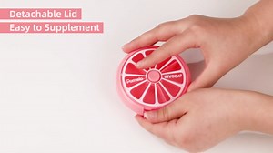 6PCS INVODA Pill Cases Weekly Pill Organizer 7 Day Pill Box with 1Pcs Felt Storage Pouch Small Cute Pill Container