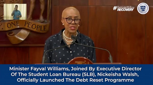 Minister Fayval Williams, joined the Student Loan Bureau (SLB) to launch the new Debt Reset Programme. Minister highlighted the SLB’s full modernization, including upgraded digital systems, new offices, and a customer portal that now allows students to check balances, print statements, make payments, and apply for loans online, ending the need for in-person visits. Minister Williams outlined key reforms that have expanded access to tertiary education, such as interest rate reductions from 16% to