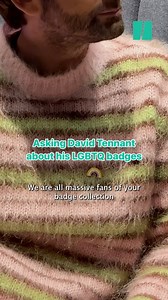 We had to ask David Tennant about his badge collection 🏳️‍🌈 #davidtennant #davidtennantedit #baftas #bafta #baftas2024 #lgbt #lgbtq #viral | HuffPost UK
