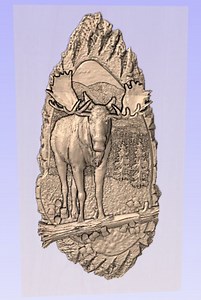 Bull Moose 3D Model STL for CNC Carving - Etsy Canada