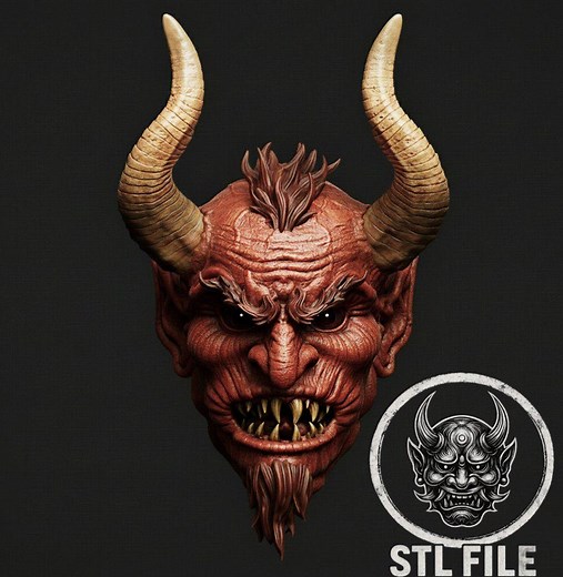 Krampus Mask Model for 3D Printing - Etsy
