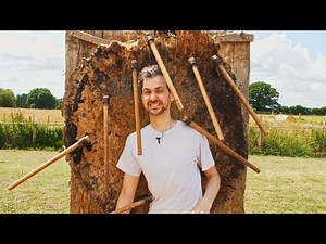 Don't try these crazy axe trick shots at home!