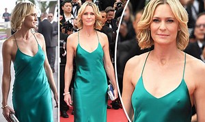 Robin Wright glows in green at Cannes Film Festival