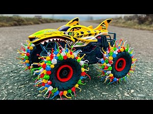 EXPERIMENT: R/C HotWheels Buggy With Garlic Snappers on Wheel