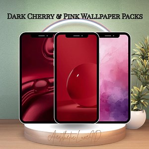 Dark Cherry Pink iPhone Wallpaper Pack | Lock Screen (digital Download) - Etsy Australia