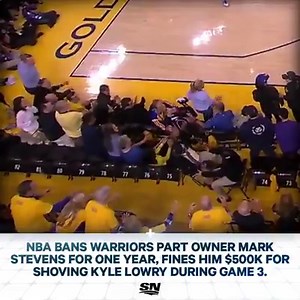 The latest on the Kyle Lowry - Mark Stevens situation 💵 Do you think this is a fair punishment for what Stevens did? 🤔 #NBAFinals | Sportsnet