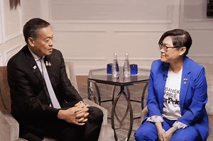 November 17, on the sidelines of APEC, Thai Prime Minister Srettha Thavisin talked with Michelle Meow for a Commonwealth Club of California interview about his government's support for LGBTQ rights and same sex marriage. Watch for the podcast and YouTube video in the near future. Photos by Vita Hewitt | Commonwealth Club World Affairs