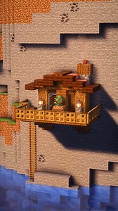 Minecraft base built into a hillside