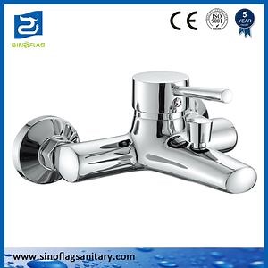 [Hot Item] Wall Mounted Round Bathtub Brass Faucet Shower Mixer
