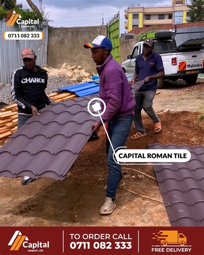 22 reactions · 3 comments | Capital Roman tile roofing sheets delivery in Limuru, ready to transform another roof with elegance and durability. We offer FREE & FAST delivery countrywide to your construction site. To place an order call; 0711 082333 NOTE: All payments should be made to Capital Mabati Limited Mpesa Till Number or Equity account. #capitalmabati #jenganacapitalmabati #BuildFromTheGroundUp | Capital Mabati Limited | Facebook
