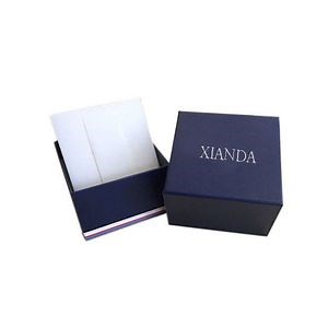 [Hot Item] Custom Logo Design Blue Paper Gift Boxes Watch Rectangle Packaging Box