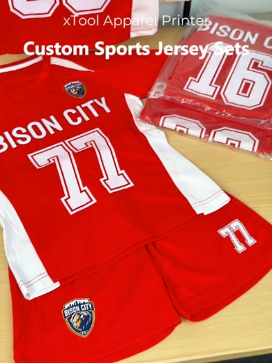 Custom Football Jerseys with xTool Apparel Printer – Team Name & Number Prints