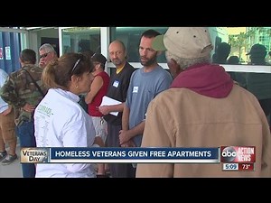 Homeless veterans given free apartments