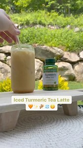 ICED TURMERIC TEA LATTE RECIPE Enjoy a cool take on a hot tonic! This tall frothy iced latte is a delicious way to reap the many benefits of golden turmeric into your daily life. INGREDIENTS 2 @naturesbounty turmeric capsules 1/2 tsp. ground ginger 1/2 tsp. cinnamon Pinch black pepper Honey or preferred sweetener (to taste) 1/3 cup warm water Oat milk or preferred milk Ice DIRECTIONS 1. Open two turmeric capsules and empty into glass. 2. Add ginger, cinnamon, black pepper and honey (or preferred