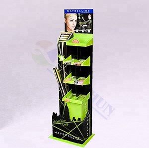 [Hot Item] Custom Retail Pop Cardboard Beauty Display Stand Corrugated Paper Makup Cosmetic Display Rack