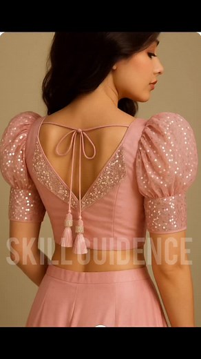 Stylish Blouse Design 🔥 | Back Neck Design Ideas 2025, . . . ✨ AI se bani ye blouse design dekhkar sab kehte reh gaye "Wow!" 💖 Unique back neck design, trendy look aur perfect partywear vibe 💃 #AIfashion #BlouseDesign #BackNeckDesign #EthnicGlam #TrendingReel #DesiLook #skillguidence #blousedesign #viralreels #backneckdesign #indianfashion #stylishblouse | skill guidence