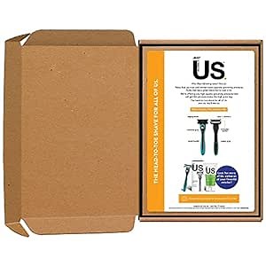 BIC Us 5-Blade Unisex Razor Starter Kit for Men and Women, 1 Handle & 8 Cartridges, Teal, Smooth Shave, BIC Razors