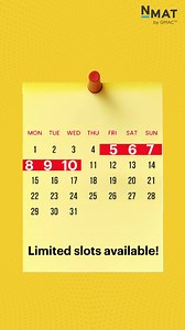 Secure your spot and take the next step towards your dreams! Act fast – register now for NMAT by GMAC. Register now: https://bit.ly/44Ial8V #NMATbyGMAC #NMAT #GMAC #NMATIndia #Exam #MBA #Career #NMATExam | NMAT by GMAC